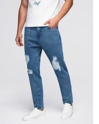 blaue Jeans mit Destroyed-Effekten von OMBRE