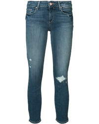 blaue Jeans mit Destroyed-Effekten von Paige