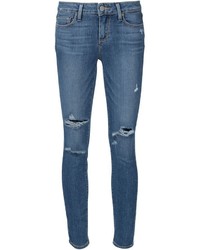 blaue Jeans mit Destroyed-Effekten von Paige