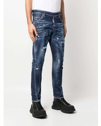 blaue Jeans mit Destroyed-Effekten von DSQUARED2