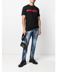 blaue Jeans mit Destroyed-Effekten von DSQUARED2