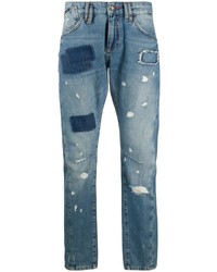 blaue Jeans mit Destroyed-Effekten von Philipp Plein