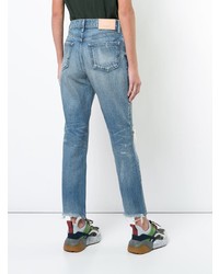 blaue Jeans mit Destroyed-Effekten von Moussy Vintage