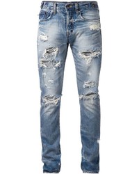 blaue Jeans mit Destroyed-Effekten von PRPS