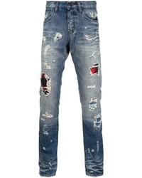 blaue Jeans mit Destroyed-Effekten von PRPS