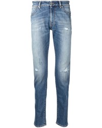 blaue Jeans mit Destroyed-Effekten von PT TORINO