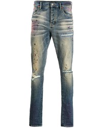 blaue Jeans mit Destroyed-Effekten von purple brand