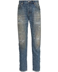 blaue Jeans mit Destroyed-Effekten von purple brand