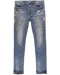 blaue Jeans mit Destroyed-Effekten von purple brand