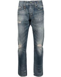 blaue Jeans mit Destroyed-Effekten von R 13