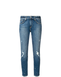 blaue Jeans mit Destroyed-Effekten von Rag & Bone