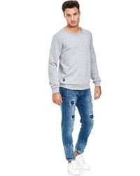 blaue Jeans mit Destroyed-Effekten von Redbridge