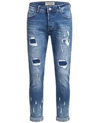 blaue Jeans mit Destroyed-Effekten von Redbridge