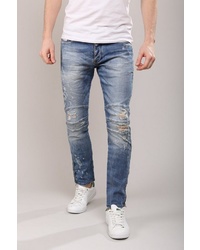 blaue Jeans mit Destroyed-Effekten von Redbridge