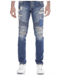 blaue Jeans mit Destroyed-Effekten von Redbridge