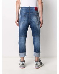 blaue Jeans mit Destroyed-Effekten von DSQUARED2