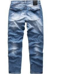 blaue Jeans mit Destroyed-Effekten von REPUBLIX