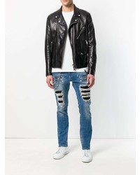 blaue Jeans mit Destroyed-Effekten von Philipp Plein