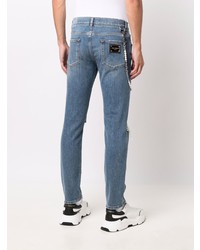 blaue Jeans mit Destroyed-Effekten von Dolce & Gabbana