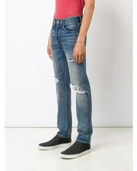 blaue Jeans mit Destroyed-Effekten von 321