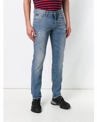 blaue Jeans mit Destroyed-Effekten von Dolce & Gabbana