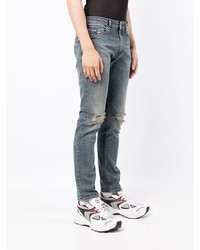 blaue Jeans mit Destroyed-Effekten von VERSACE JEANS COUTURE