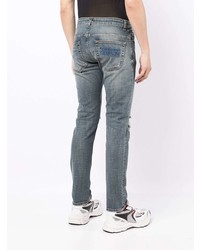 blaue Jeans mit Destroyed-Effekten von VERSACE JEANS COUTURE