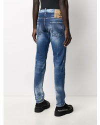 blaue Jeans mit Destroyed-Effekten von DSQUARED2