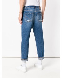 blaue Jeans mit Destroyed-Effekten von Dondup