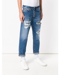 blaue Jeans mit Destroyed-Effekten von Dondup