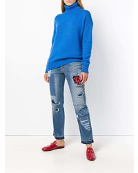 blaue Jeans mit Destroyed-Effekten von Ermanno Scervino