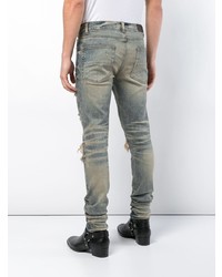 blaue Jeans mit Destroyed-Effekten von Amiri