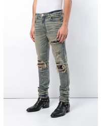 blaue Jeans mit Destroyed-Effekten von Amiri