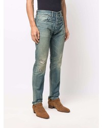 blaue Jeans mit Destroyed-Effekten von Ralph Lauren RRL