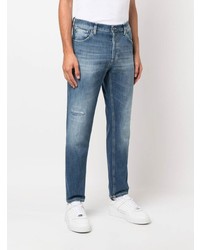 blaue Jeans mit Destroyed-Effekten von Dondup