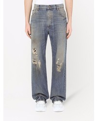 blaue Jeans mit Destroyed-Effekten von Dolce & Gabbana