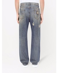 blaue Jeans mit Destroyed-Effekten von Dolce & Gabbana