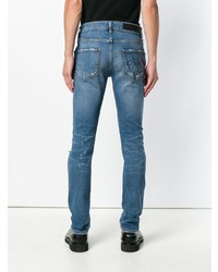 blaue Jeans mit Destroyed-Effekten von Philipp Plein