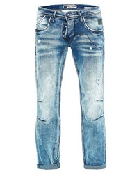 blaue Jeans mit Destroyed-Effekten von RUSTY NEAL