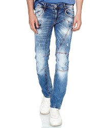 blaue Jeans mit Destroyed-Effekten von RUSTY NEAL