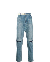 blaue Jeans mit Destroyed-Effekten von Sacai