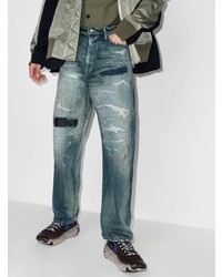 blaue Jeans mit Destroyed-Effekten von Neighborhood