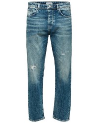 blaue Jeans mit Destroyed-Effekten von Selected Homme