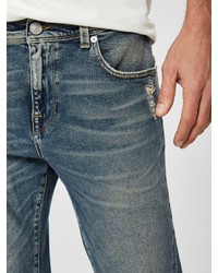 blaue Jeans mit Destroyed-Effekten von Selected Homme