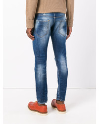 blaue Jeans mit Destroyed-Effekten von DSQUARED2