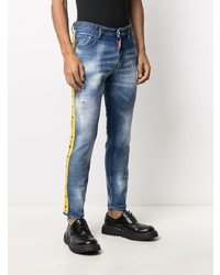 blaue Jeans mit Destroyed-Effekten von DSQUARED2