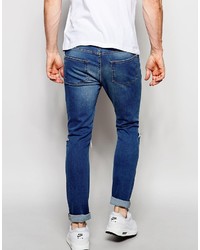 blaue Jeans mit Destroyed-Effekten von Hype