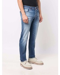 blaue Jeans mit Destroyed-Effekten von Jacob Cohen