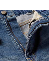 blaue Jeans mit Destroyed-Effekten von Remi Relief