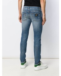 blaue Jeans mit Destroyed-Effekten von Dolce & Gabbana